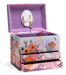 Jewelkeeper Enchanted Ballerina Musical Jewelry Box with 2 Pullout Drawers, Swan Lake Tune
