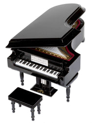 ComputerGear Classical Miniature Black Baby Grand Piano Music Box with Bench and Black Case (Für Elise)