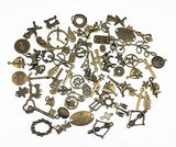 Yueton 100 Gram (Approx 70pcs) Assorted Antique Charms Pendant for Crafting, Jewelry Making