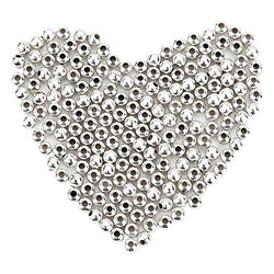 Pangda 1000 Pack 4 mm Metal Spacer Beads Silver Plated Round Beads Tiny Smooth Beads for Necklaces,