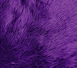 Faux Fake Fur Fabric Long Pile Solid SHAGGY Purple / 60" Wide / Sold By the Yard