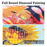 LELEMON Sunset Diamond Painting Kits by Number for Beginners DIY 5D Full Round Drill Mountain Landscape Diamond Art for Adults Embroidery Scenery for Wall Home Decor 16x12 INCHES