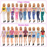 Barwa 28 Pcs Doll Clothes and Accessories Including 13 Pcs Fashion Sequin Long Dresses Hooded Sports Suit Tops Pants with 15 Shoes for 11.5 inch Girl Dolls