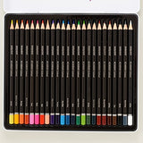 Derwent Academy Colored Pencils, 3.3mm Core, Metal Tin, 24 Count (2301938)