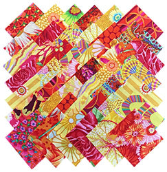 Kaffe Fassett Collective SUNSHINE Floral Bright Butterscotch Clementine Yellow Orange Precut 5-inch