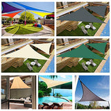 Yeahmart Shade Sail, 12' x 12' x 12' Sun Shade Sail Triangle 98% UV Block Canopy for Patio Yard Deck Pergola Backyard Lawn Garden Outdoor Activities, Cream