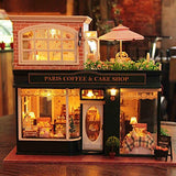Flever Dollhouse Miniature DIY Music House Kit Manual Creative with Furniture for Romantic Artwork Gift (Travel in Paris Cafe)