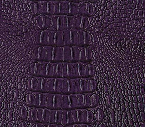 Vinyl Crocodile Allie Fake Leather Upholstery 54" Wide Fabric By the Yard (PLUM)