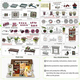 SEAKY DIY Wooden Dollhouse with Miniature Furniture Accessories, 1:24 Scale Miniature Handmade 3D Puzzle Dollhouse Model Kits Gift Collection Decor Toys, with Music Movement Dust Cover (Happy Times)