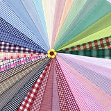 RayLineDo 50PCS 2030cm Assorted Pre-Cut Check Series Mixed Squares Bundle Quilt Fabric Patchwork