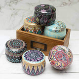 ForUBeauty 6 Pcs Candle Tin Jars DIY Candle Making kit Holder Storage case for Dry Storage Spices, Camping, Party Favors, and Sweets Gifts