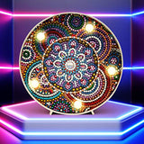 LED Night Lights with Diamond Painting Full Drill Crystal Drawing Kit Bedside Lamp Arts Crafts for Home Decoration Lights or Christmas Gifts 6.0x6.0inch (Mandala B)