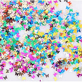 24 Colors Butterfly Glitter Nail Sequins Holographic 3D Nail Art Flakes Colorful Confetti Glitter Sticker,Nail Art Design Makeup DIY Decoration Kit,Nail Sequins for Face Body Eye Hair