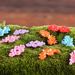 Hoiert New 10Pcs Miniature Flower Moss Bonsai DIY Crafts Fairy Garden Landscape Decor