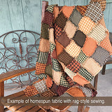 40 Warm Autumn Spice Charm Pack, 6 inch Precut Cotton Homespun Fabric Squares by JCS