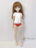 Petite Marie Japan for 1/4 Doll 16 inch 40cm MSD MDD BJD Japan High School Sportswear Gym Wear with Bloomers (Red)