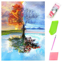 5D Diamond Painting Kits for Adults and Kids Landscape DIY Full Drill Embroidery Art Craft Wall Decor with Tools (12x16in YYLS)