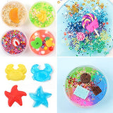 HOLICOLOR DIY Slime Kit Crystal Clear Slime for Girls Boys, Slime Making Supplies Include Foam Balls, Glitter, Shells, Slime Charms, Luminous Powder and Other Accessories for Kids and Adults