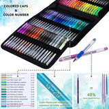 Glitter Gel Pens, Glitter Pen with Case for Adults Coloring Books, 160 Pack Artist Colored Gel Markers with 40% More Ink for Drawing Scraobooking Writing Doodling