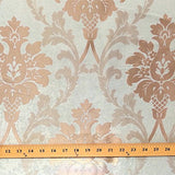 Champagne Velvet Jacquard Damask Fabric 118'' Wide sold By The Yard for Curtains, Drapery,