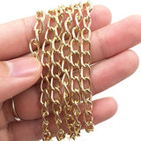 Dcatcher Aluminum Curb Chain Link in Bulk for Necklace Jewelry Accessories DIY Making 11 Yards