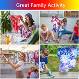 AGQ DIY Tie Dye Kit - 18 Colors Fabric Dye for Kids Adults, Permanent Tie Dye Powder Set with Rubber Bands, Gloves, Apron, Sprayer and Table Covers for Craft Arts Textile Group Party