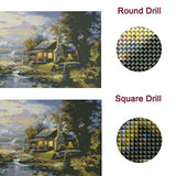 Miaodu 5D Diamond Painting Kits for Adults Full Square Drill Crystal Rhinestone Cross Stitch Embroidery Landscape Diamonds Paintings Arts Craft for Home Wall Decor Gift (30x40cm/11.8x15.7inch)