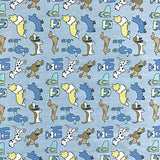 Westminster Blue Print Fabric Cotton Polyester Broadcloth by The Yard 60" inches Wide