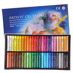 Oil Pastel Set,Professional Painting Soft Oil Pastels Drawing Graffiti Art Crayons Washable Round Non Toxic Pastel Sticks for Artist,Kids,Student,Beginner(50Colors)