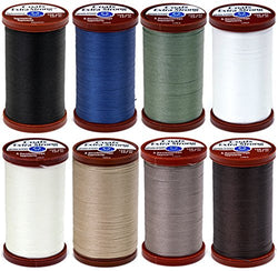 8 Color Bundle of COATS & CLARK Extra Strong Upholstery Thread - 150 yards each (Black, White,