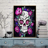 HaiMay 2 Pack DIY 5D Diamond Painting Kits Full Drill Painting Horror Diamond Pictures Arts Craft for Wall Decoration, Skull Diamond Painting Style (Canvas 12×16 inches)