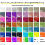 Hemway Ultra Sparkle Glitter - Ultrafine 1/128" .008" (0.2mm) - Cosmetic Safe, Fine Slime, Crafts, Weddings, Decorations, Art, Beauty, Decoration Scrapbooking - Fluorescent Orange - 10g