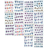 Lookathot 30Sheets Nail Art Stickers Decals Butterfly Design Pattern Water Sky Star Foil Paper Printing Transfer DIY Decoration Tools Accessories