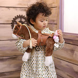 HollyHOME Stuffed Animal Horse Pretty Plush Toy Pretend Play Horse 11 inches Brown