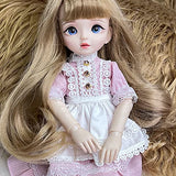 SISON BENNE BJD Dolls 1/6 Mechanical Joint Dolls 33cm 13 Inch Doll DIY Fashion Dolls with Face Makeup Eyes Wig Shoes Clothes, for Girls (5#)