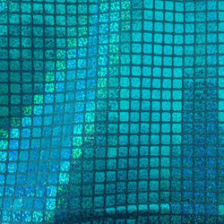 Hologram Square Faux Sequin Turquoise 45 Inch Fabric by the Yard (F.E.®)