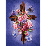 Love The Cross Diamond Painting - PigPigBoss 5D DIY Religion Diamond Embroidery Diamond Painting Cross Stitch Kits Love The Cross Mosaic Pattern Christmas Gift for Adults (11.8 x 15.7 inch)