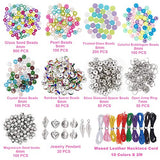EuTengHao Jewelry Making Beads Kit-Craft Beads for Kids Girls Adult with 1685Pcs Colorful Acrylic Bead Frosted Beads Small Seed Beads Spacer Beads for DIY Bracelets Necklace Earring Jewelry Making Kit