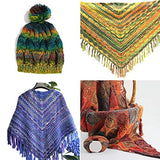 NICEEC 2 Skeins Rainbow Soft Yarn 100% Wool Gradient Multi Color Yarn for Crocheting Knit Total Length 180m×2(196yds×2,50g×2)-5#