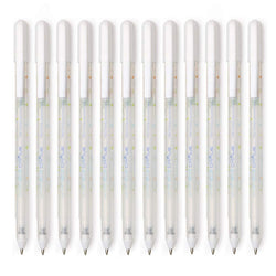 Dyvicl White Ink Pens - 12-Piece Fine Point Tip White Gel Pens for Black Paper Drawing Illustration Rocks Painting Adult Coloring Sketching Pens