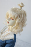 JD375 8-9inch 21-23CM Updo Synthetic Mohair BJD Wigs 1/3 SD Doll Hair and Accessories (Blond)