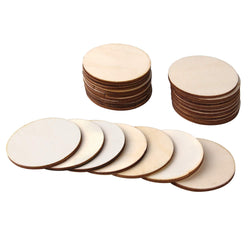 Arroyner 6" Small Wood Circles Round Wood Discs DIY Unfinished Round Blank Wooden for Crafts, School Project, Decoration 20Pieces