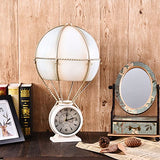 ZHCJH Clock Creative Hot Air Balloon Wrought Iron Ornamental Clock Electronic Clock Home Office