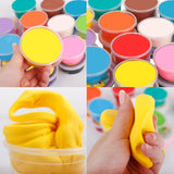 Dry Modeling Clay Set Ultra-Light 24 Colors Plasticine DIY Art Crafts Colored Modeling Magic with Tools for Children 3 Years Old and Up