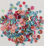 Sequin & Bead Assorted Mixes For Crafts 75 grams - Berry Patch - 3 Bottles