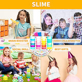 Slime Kit, Slime Kits for Girls Boys, Theefun 108Pcs Slime Making Kits Slime Supplies Include 20 Crystal Slime, 4 Clay, 48 Glitter Powder, Unicorn Slime Charms, DIY Toys Gifts for Kids Age 3+ Year Old