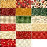 Winter's Grandeur 6 Holiday Charm Square 42 5-inch Squares Charm Pack Robert Kaufman CHS-686-42