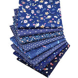 Hanjunzhao Dark Blue Fat Quarters Fabric Bundles 18x22 inch for Sewing Quilting Crafting
