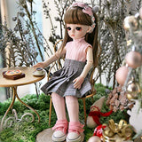 UCanaan BJD Doll 1/6 SD Dolls 12 Inch 18 Ball Jointed Doll DIY Toys with Full Set Clothes Shoes Wig Makeup for Girls-Joey
