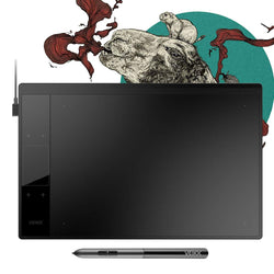 VEIKK A30 Graphics Drawing Tablet with 8192 Levels Battery-Free Pen - 10" x 6" Active Area 4 Touch Keys and a Touch Pad
